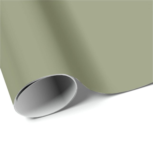 Soft Olive Green Solid Wrapping Paper (Roll Corner)