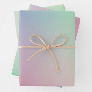Soft Ombre Rainbow Pastel Colours  Wrapping Paper Sheet