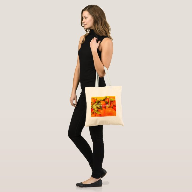 Soft Orange Fruit Aesthetic Tote Bag (Front (Model))