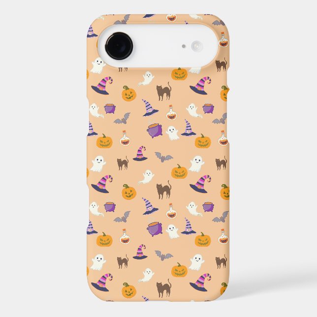 Soft orange Halloween Seamless Pattern - Spooky (Back)