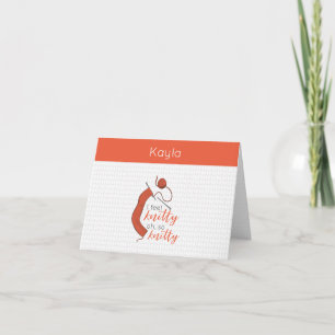 Soft Orange I Feel Knitty, Oh So Knitty Note Card