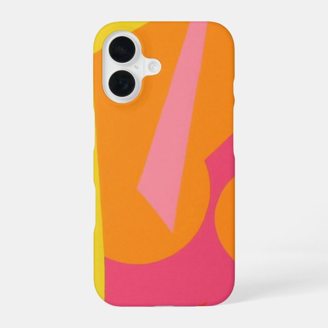 Soft Orange & Pink Abstract Phone Case (Back)