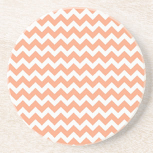 Soft Orange Zig Zag Chevron Coaster