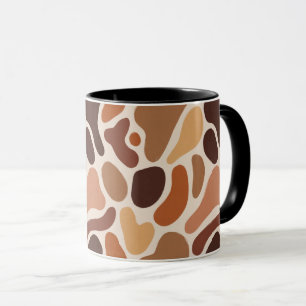 Soft Organic Art Mug – Beige & Brown Palette