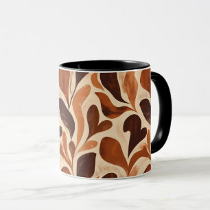 Soft Organic Art Mug – Beige & Brown Palette