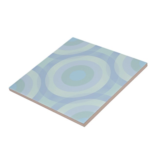 Soft Overlapping Ocean Bubbles Ceramic Tile (Side)
