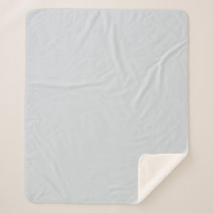 Soft Pale Blue-Gray Solid Color Frosted Steel Sherpa Blanket