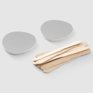 Soft Pale Grey Geometric Hand Fan