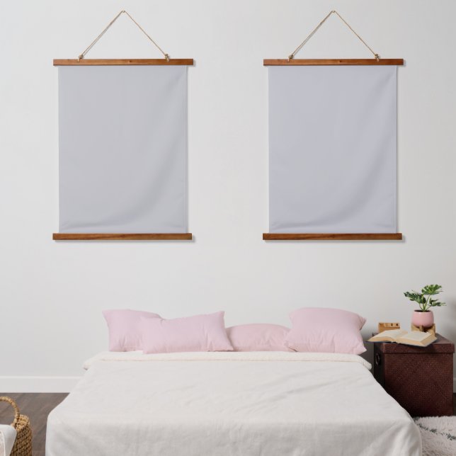 Soft Pale Grey Geometric Hanging Tapestry (Bedroom)