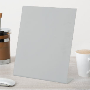Soft Pale Grey Geometric Pedestal Sign
