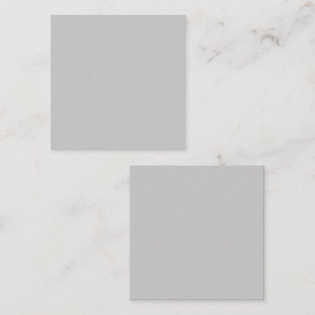 Soft Pale Grey Geometric Square Business Card (Front/Back)