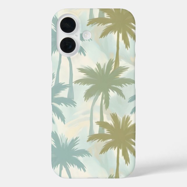 Soft Palm Trees – Pastel Tropical Pattern Case-Mate iPhone Case (Back)