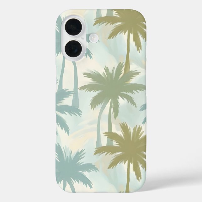 Soft Palm Trees – Pastel Tropical Pattern Case-Mate iPhone Case (Back)