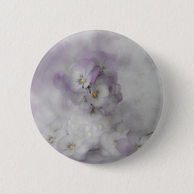 Soft Pansies 6 Cm Round Badge (Front)