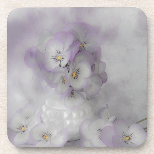 Soft Pansies Coaster (Front)
