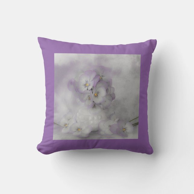 Soft Pansies Cushion (Front)