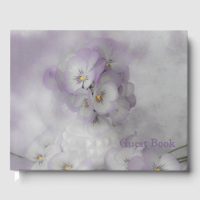 Soft Pansies  Guest Book (Front)