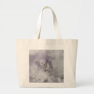 Soft Pansies Large Tote Bag
