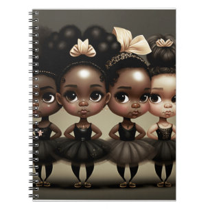 Soft , paper cover, spiral notebook - Ballerina