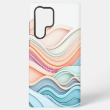 Soft Pastel 3D Abstract Wavy Lines