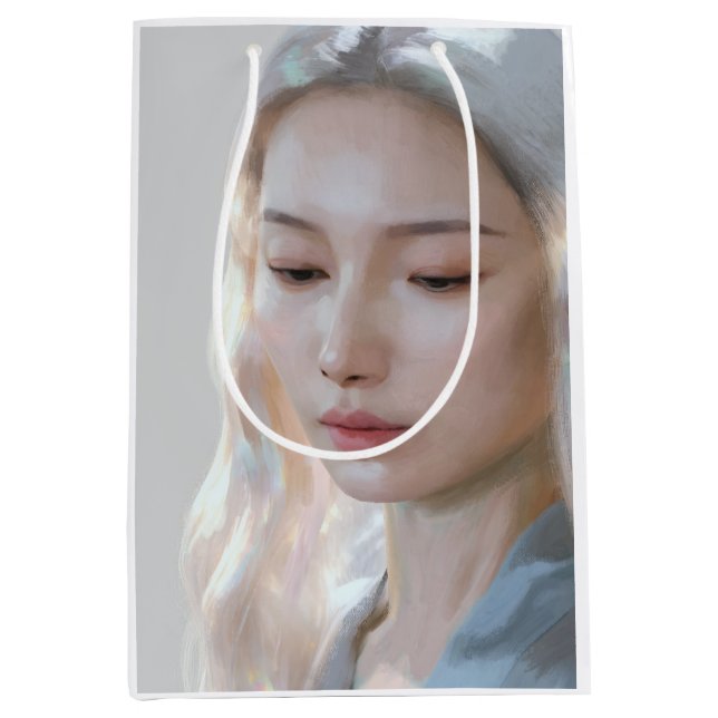 Soft Pastel Aesthetic Woman Fine Art Medium Gift Bag (Front)