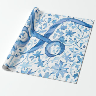 Soft Pastel Blue Gift Tags Wrapping Paper