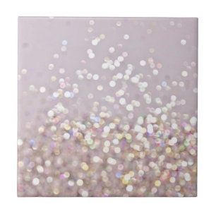 Soft Pastel Bokeh Sparkles Tile