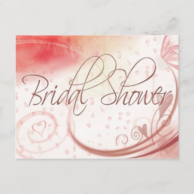 Soft pastel Bridal Shower postcard (Front)