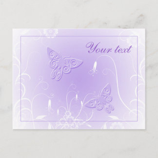 Soft pastel butterfly design postcard