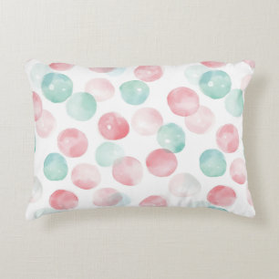 Soft Pastel Charm in Pink, Green & Blue Decorative Cushion