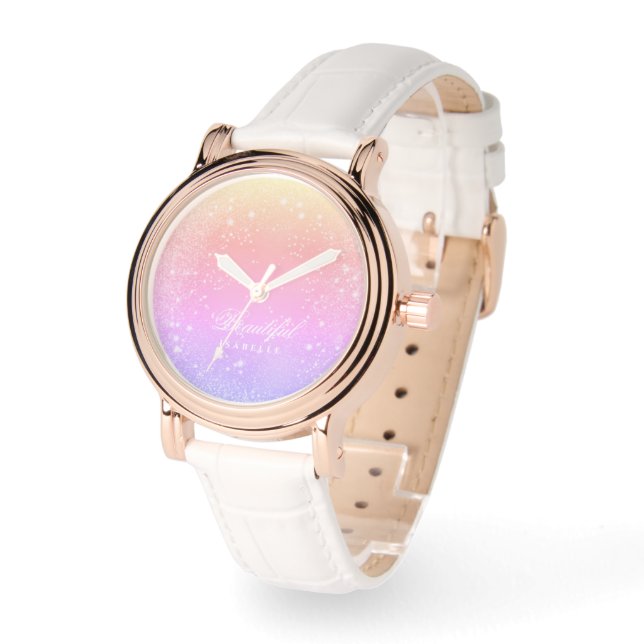 Soft Pastel Chic Multicolors Watch (Angle)
