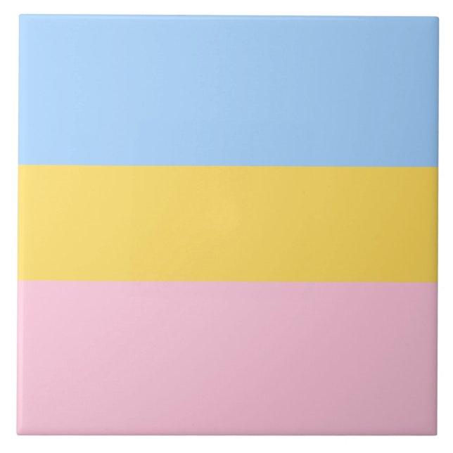 Soft Pastel Colours Ceramic Tile (Front)