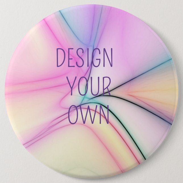 Soft Pastel Design Your Own  6 Cm Round Badge (Front)