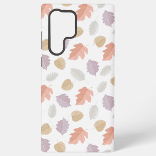 Soft Pastel Fall Leaf Pattern Minimalist Autumn Samsung Galaxy Case