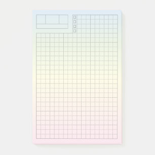 Soft Pastel Fauxbonichi Daily Planner GRID Post-it Notes