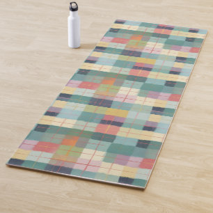 Soft Pastel Flannel Plaid Yoga Mat
