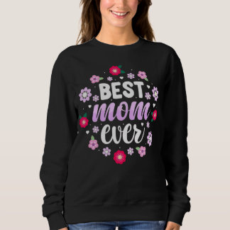 Soft Pastel Floral Best Mum Ever Wreath Sweatshirt