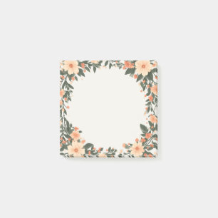 Soft Pastel Floral Frame Primary Teacher Essential Post-it Notes
