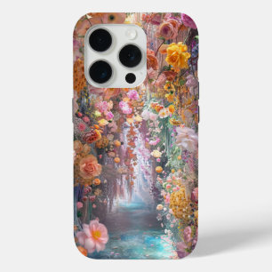 Soft Pastel Floral Garden– Secret Bloom Path iPhone 15 Pro Case