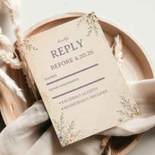 Soft Pastel Floral RSVP Card
