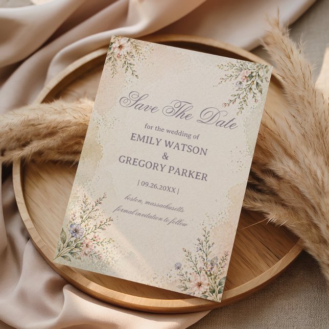 Soft Pastel Floral Save The Date (Creator Uploaded)