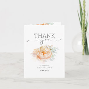 Soft Pastel Flower Baby Shower Thank You Card