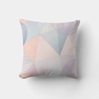 Soft Pastel Geometric Shapes Pattern Cushion