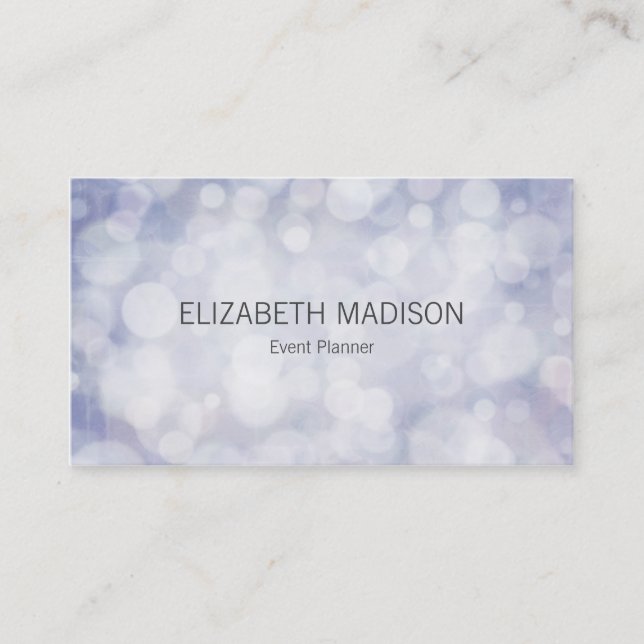 Soft Pastel Lavender Lights Business Card (Front)