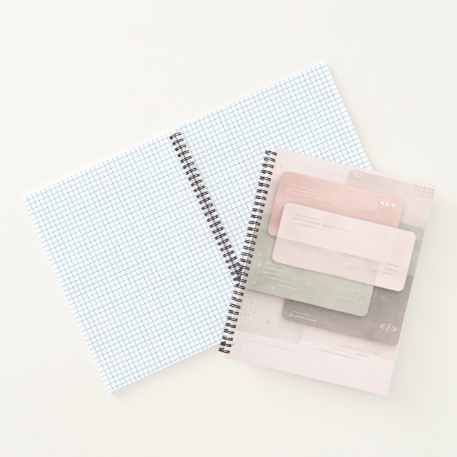 Soft pastel layers AI art  Notebook (Inside)