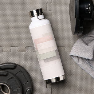 Soft pastel layers AI art Water Bottle