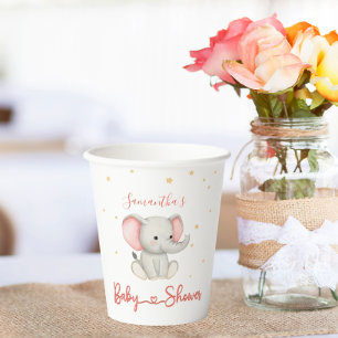 Soft Pastel Minimalist Elephant Baby Shower Cup