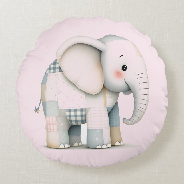 Soft Pastel Nursery  Round Cushion (Front)