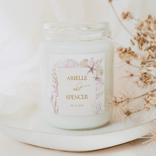 Soft Pastel Ocean Under the Sea Wedding Favors Square Sticker