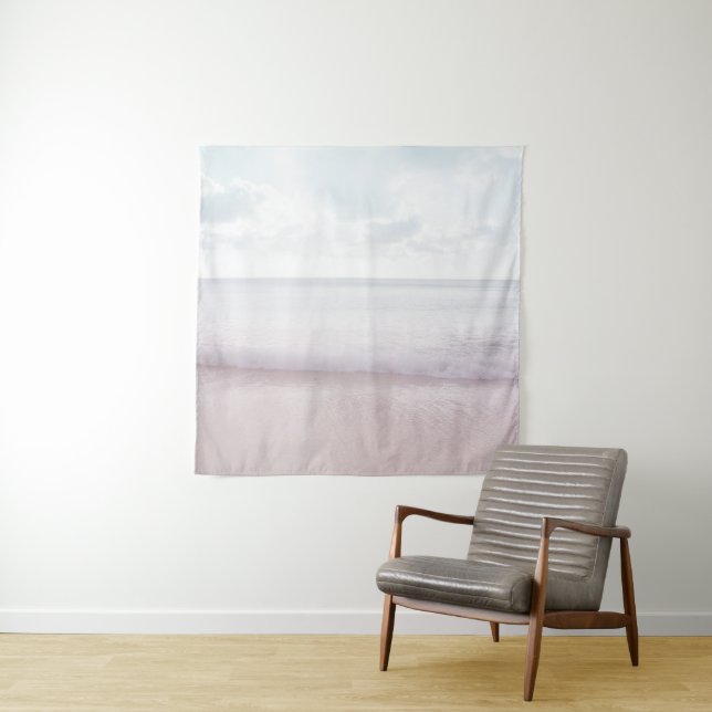 Soft Pastel Ocean Waves 4 #ocean#art Tapestry (In Situ)